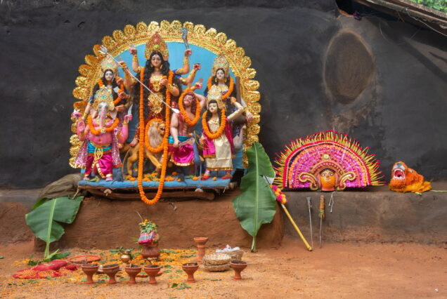 Traditional Durga puja